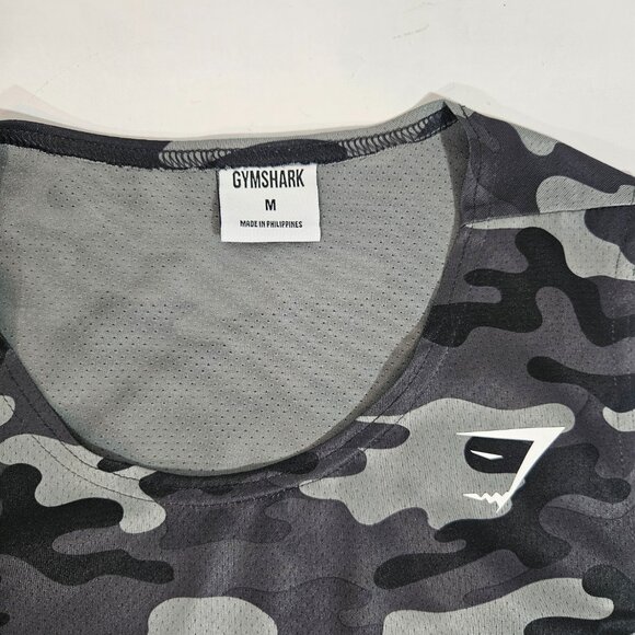 Gymshark Gray Camo Jersey Tank Top Men's Size Medium - Picture 2 of 6